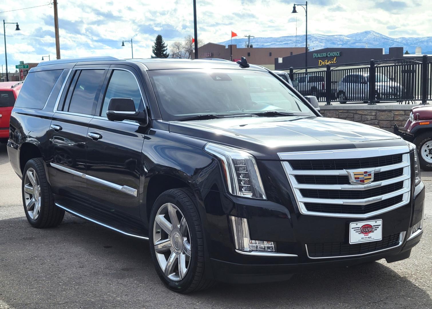 2018 Black /Black Cadillac Escalade ESV (1GYS4HKJ4JR) with an 6.2L V8 engine, 10 Speed Auto transmission, located at 450 N Russell, Missoula, MT, 59801, (406) 543-6600, 46.874496, -114.017433 - Beautiful Black Caddy SUV. 4 Wheel Drive. 6.2L V8 Engine. 10 Speed Automatic Transmission. 3rd Row Seating. Heated and Cooled Leather Seats. Navigation. Bluetooth. Backup Camera. Runningboards. Air Cruise Tilt. Power Windows and Locks. - Photo#3